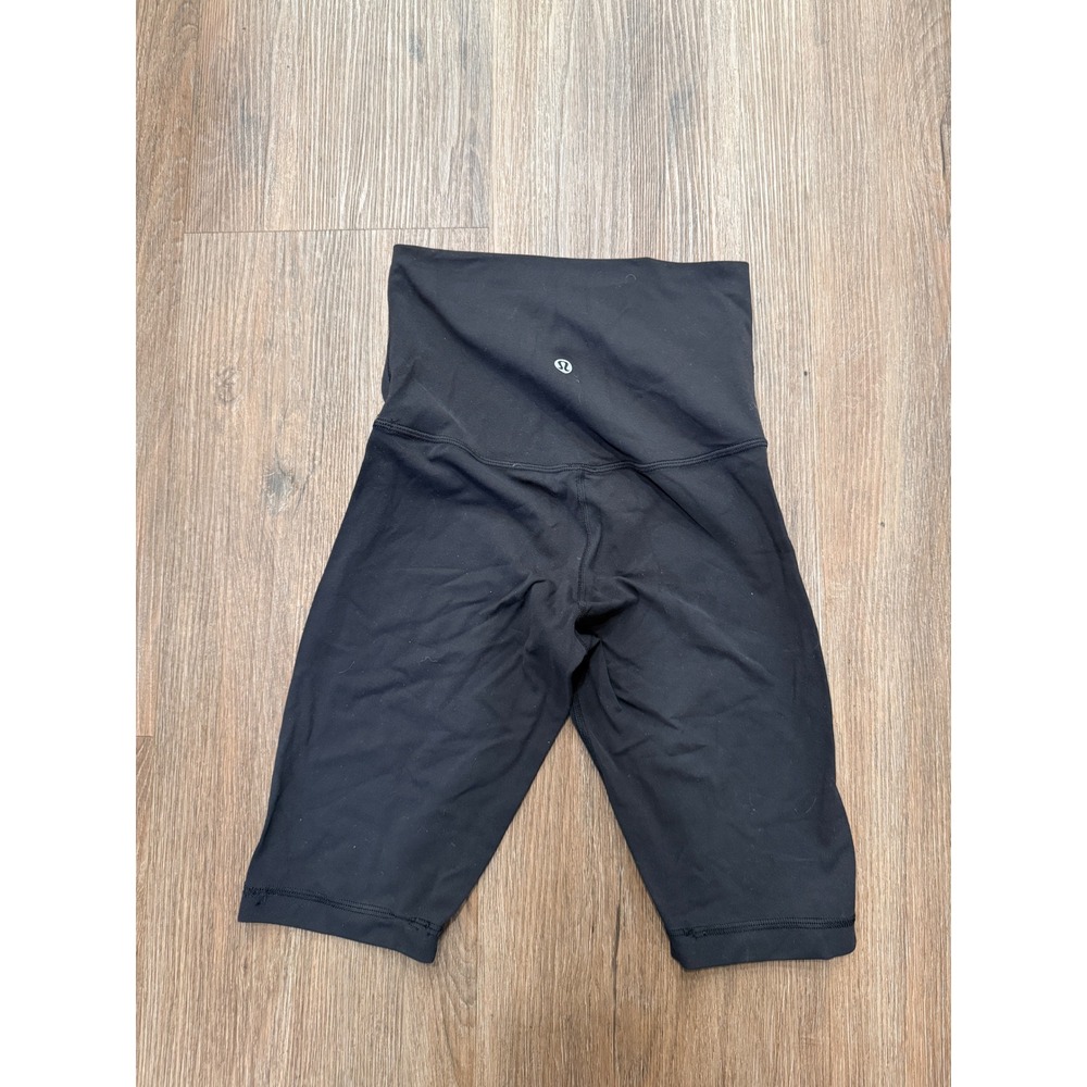 Lululemon Align super high-Rise‎ Short 10" Black Nulu Biker Shorts Womens Size 4